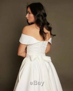 Wedding Dress Size 4 by VehovaDresses Tea Length Short Wedding Dress Satin