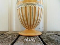 Wedgwood Engine Turned White Stoneware Vase with Swags & Bows 1778-1785