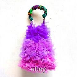 Woman bag original accessorie shoulder strap hand top handle fashion purple tote