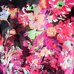 Woman clothing dress summer couture brand griff elegant caftan pink flower silk