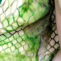 Woman clothing jacket elegant spring original luxury fashion handmade green wire