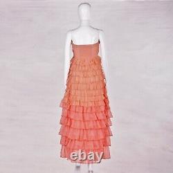 Woman clothing summer couture dress orange brand long elegant sexy chiffon silk