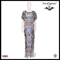 Woman clothing summer couture fashion curvy elegant kaftan black white tribal 12