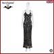 Woman clothing summer couture luxury elegant black long sequins beads crystals 1