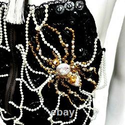 Woman clothing summer top t-shirt original luxury rare spider precious jewel web