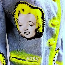 Woman jacket elegant spring original pop art jeans graffity diva marilyn monroe