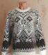 Women's handmade pullover natural goat down size L