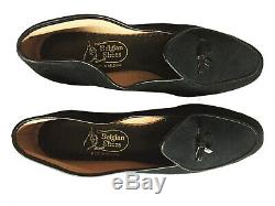 Womens Handmade BELGIAN SHOES Black Suede MIDNETTE Loafers Size 7 M NWOB