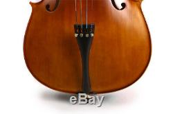 Yinfente 4/4 Cello Sweet Sound Hand Made Maple Spruce Metal peg Free bag Bow