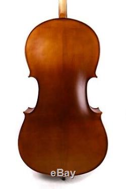 Yinfente 4/4 Cello Sweet Sound Hand Made Maple Spruce Metal peg Free bag Bow