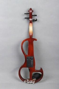 Yinfente 4/4 Electric Violin Handmade Sweet Tone Guitar head Free Case Bow #EV2